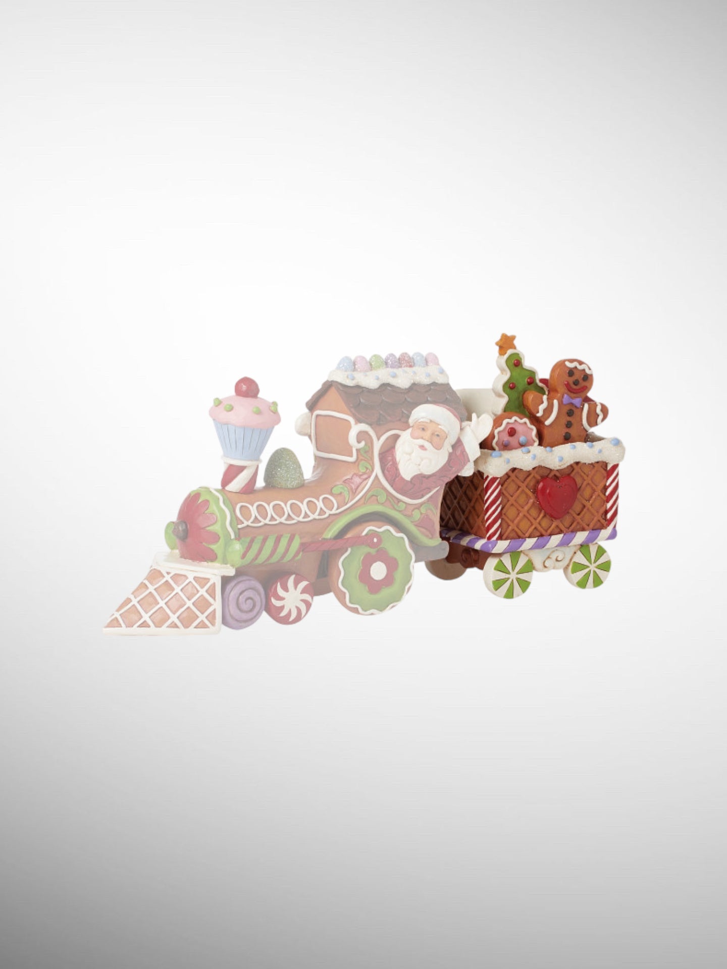 Jim Shore Gingerbread Christmas - Railway Surprises Gingerbread Train Car Figurine